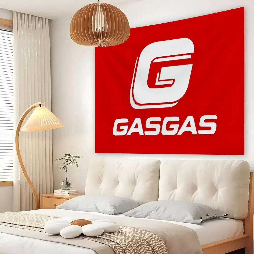 G-GASGAS Tapestry Custom Living Bedroom Party Dormitory Interior Wall Bohemian Decoration Attached Clip