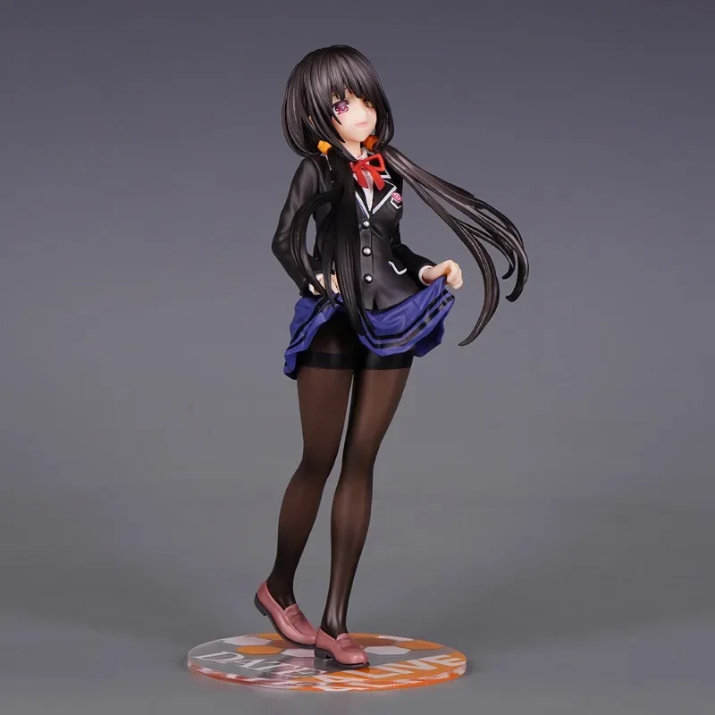 

Date A Live 22.5cm Uniform Ver. Tokisaki Kurumi School Uniform Kurumi 2D Girl Ornament For Friends gifts Boxed Figure