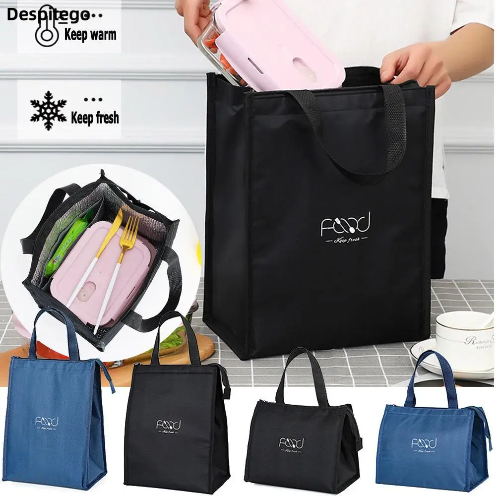 

Portable Insulated Lunch Box Oxford Cloth Food Storage Box Food Tote Picnic Bag
