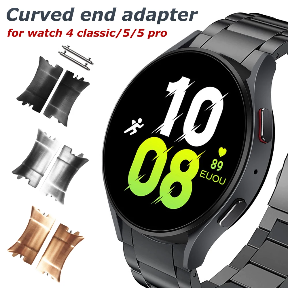 Stainless Steel Adapter No Gaps Connector For Samsung Galaxy Watch 4/5 40mm 44mm Band Classic 42 46mm for watch 5 pro 45mm Strap