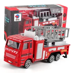 Children's Fire Fighting Truck Toy Set Toys for Kid Large Fire Ladder Lift Truck Sprinkler Water Tanker Model Engineering Trucks