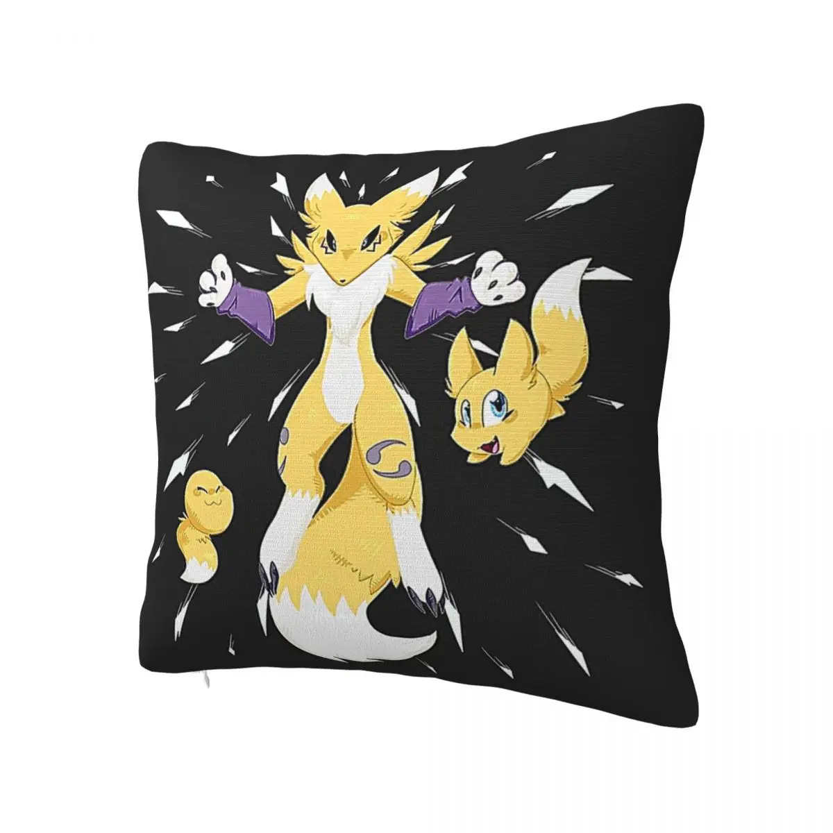 Digimoned Renamon White Square pillow