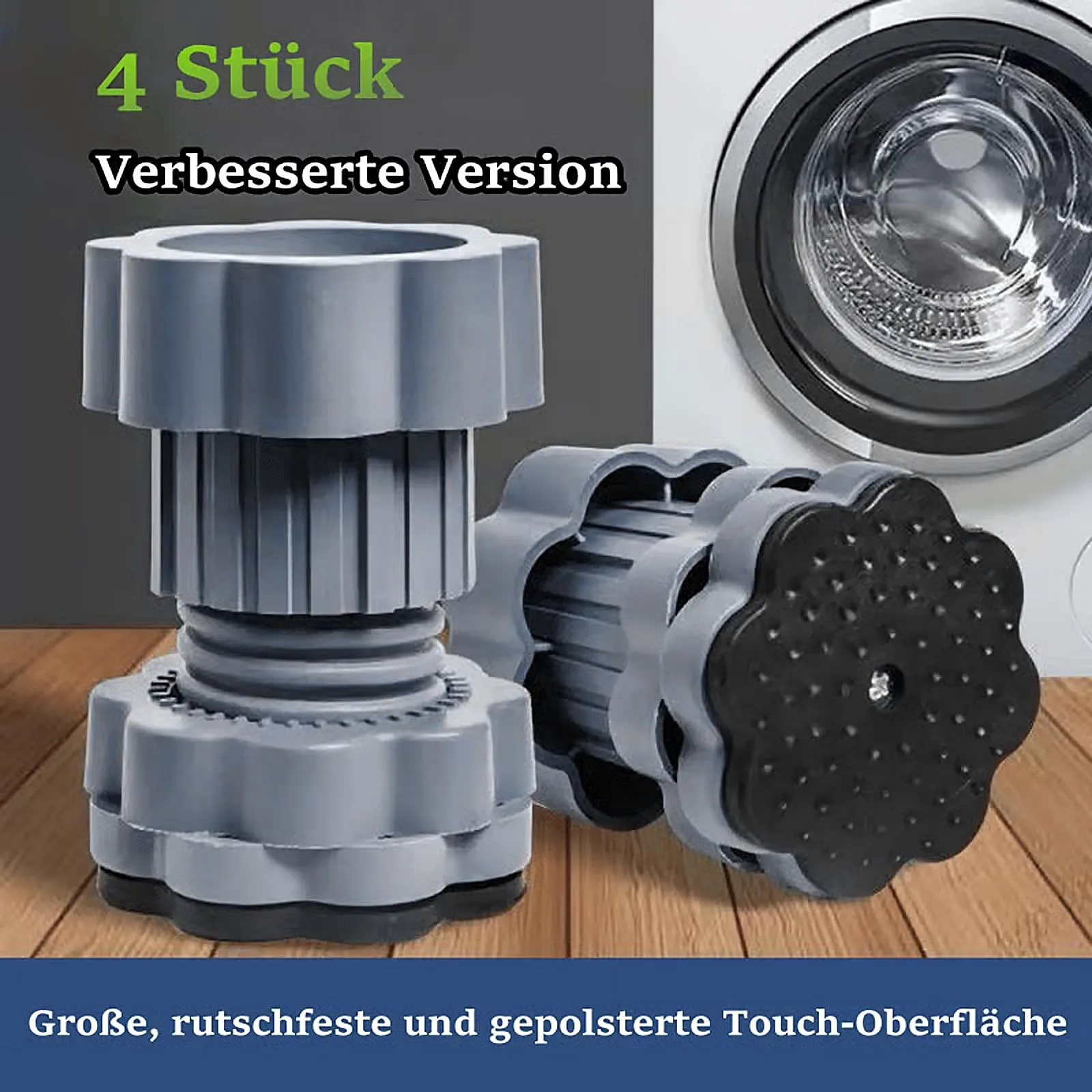 1/4 pezzi piedino per lavatrice riduzione del rumore assorbimento degli urti staffa rinforzata pad frigorifero ammortizzatori di supporto antiscivolo