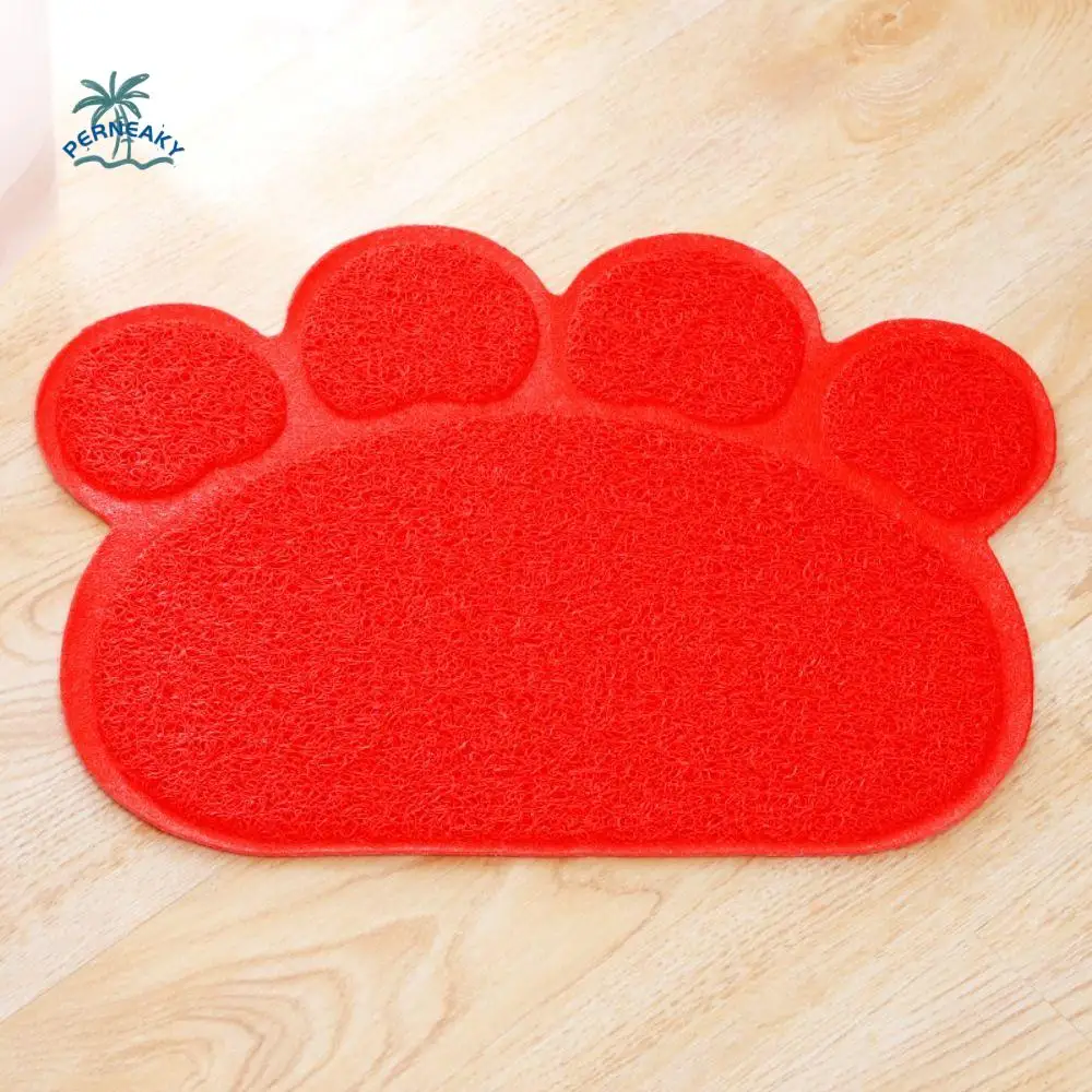 

Cat Clean Supplies Non-slip Cat Litter Mat PVC Claw-shaped Litter Box Pad Cute Cat Clean Supplies Foot Friction Mat Ground