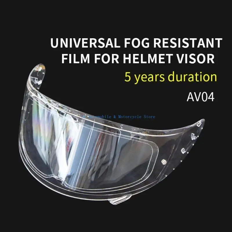 

270E Universal Motorcycle Helmet Shield Anti-Fog Film Clear Visor Lens Insert Fog Resistant Rain Water Anti-scratch