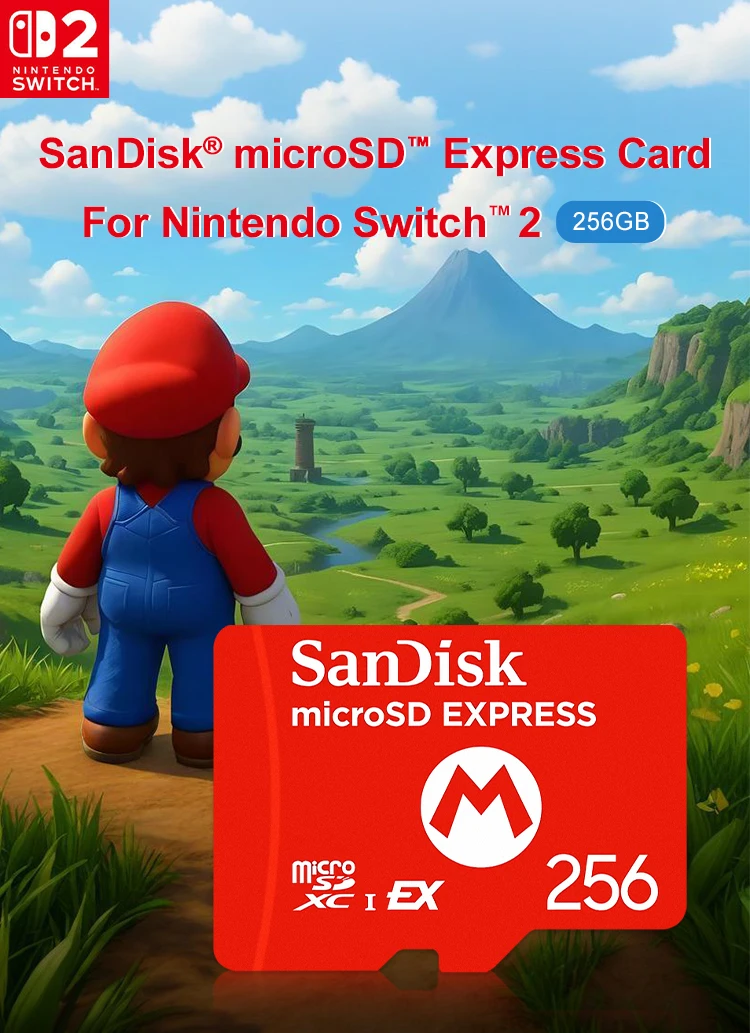 SanDisk MicroSD Express Karte 128GB 256GB A2 5.3K NVMe TF Speicherkarte für Tablet UAV Switch 2 Max 880Mb/s Micro SD Karte für Telefon – Detail 18