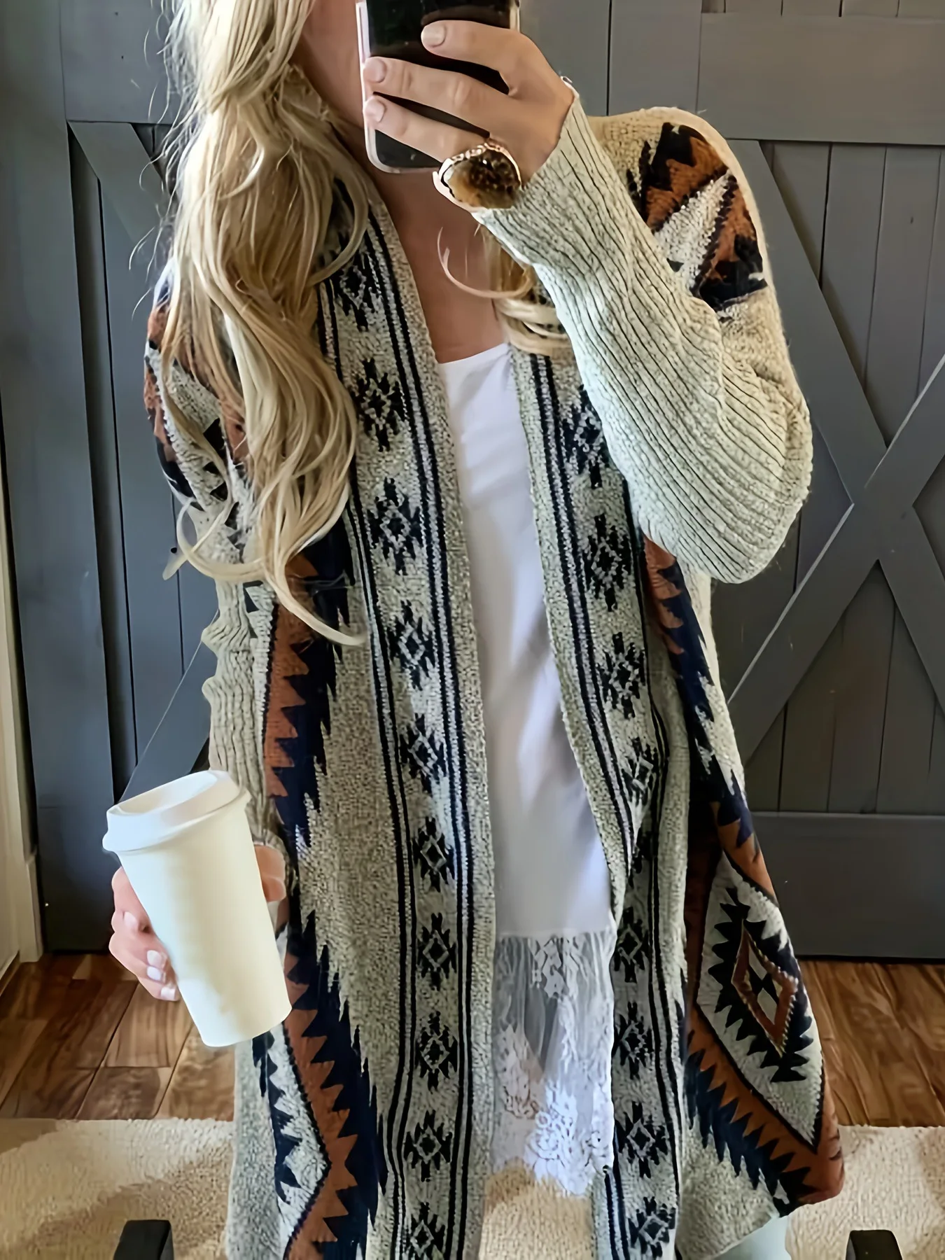 

European American Autumn Winter Casual Loose Knitted Sweater,Jacket Women's,Knitted Sweater,Cardigan Woman