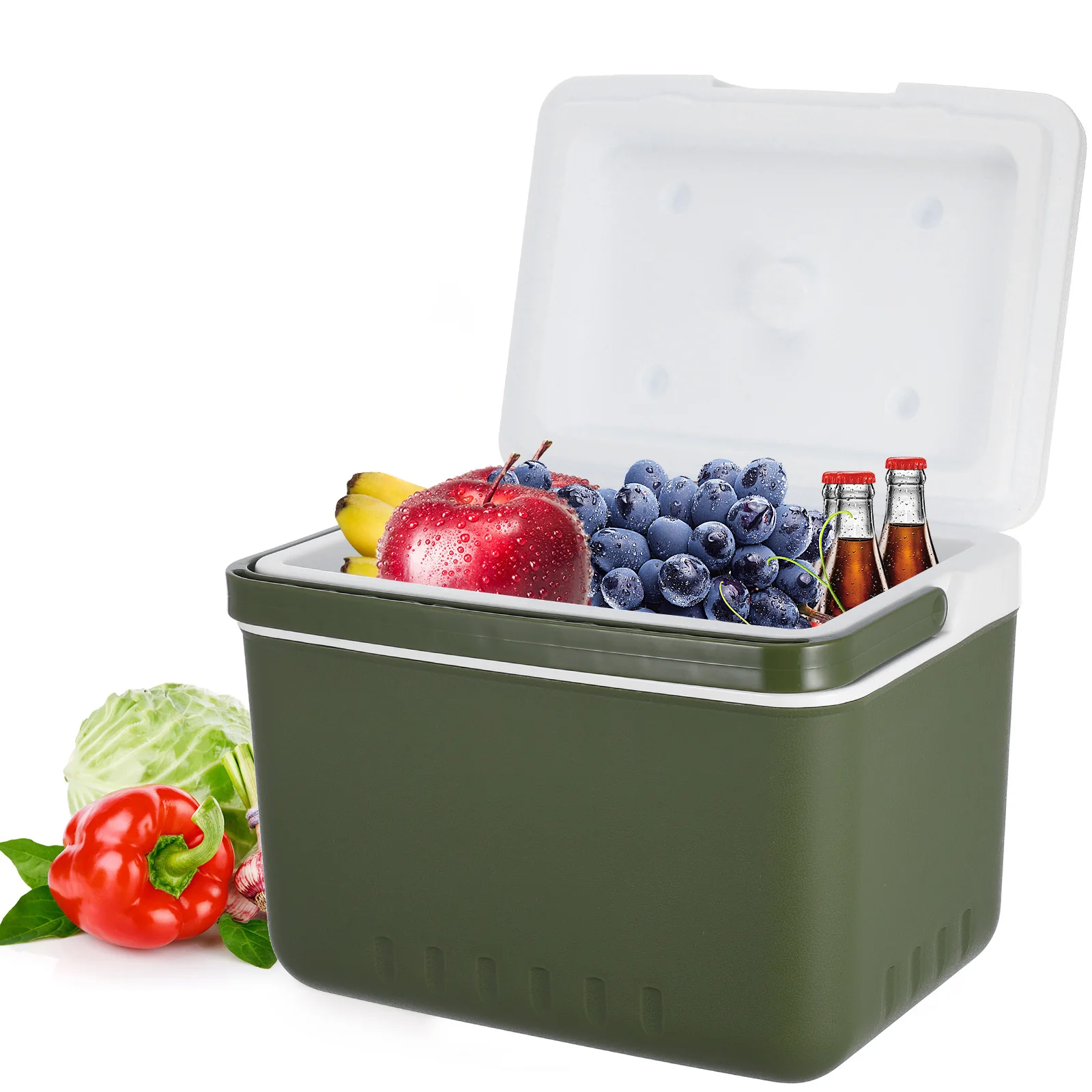 

Portable Cooler 6L Insulated Lightweight Leakproof Pe Camping Cooler For Picnics Bbqs Outdoor Car Use Fishing Hunting Travel