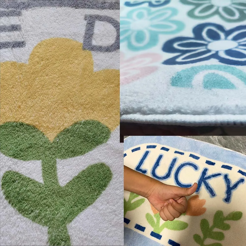 Latest Bath Mat Anti Skid Super Absorbent Floor Mat Towel With Flower Pattern For Bathroom Quick Dry Rug Bathroom Tub Mat Home