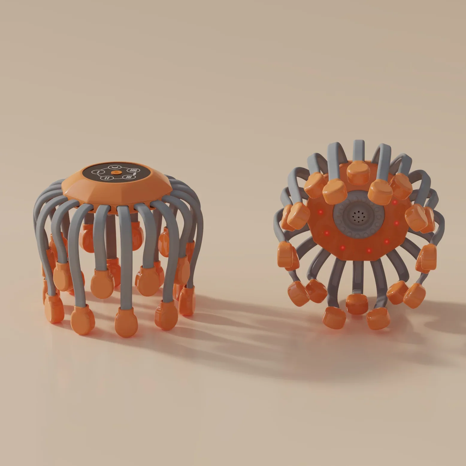 Polvo ferramenta vibratória elétrica couro cabeludo cabeça massagem polvo 20 garras couro cabeludo cabeça massageador transporte rápido