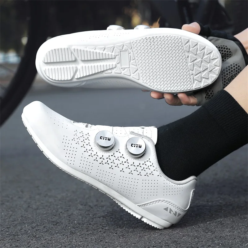 Herren Fahrradschuhe Radsport Schnellverschluss-Schuhe MTB Rennrad Unisex Profi-Rennschuhe Modische Gummi-Flachschuhe – Detail 30