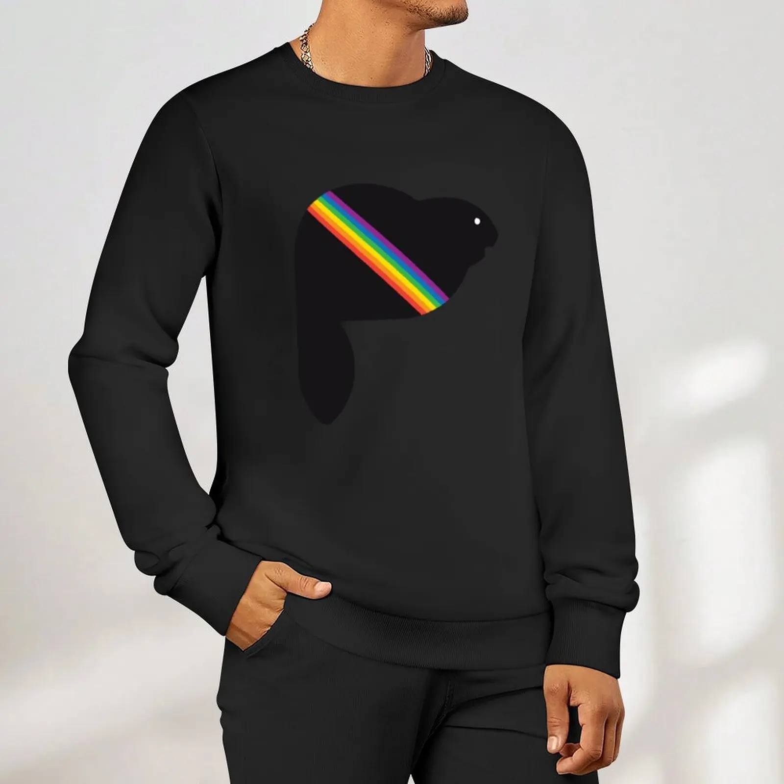 LGBT كندا سمور الكندي مع تصميم قوس قزح مونتريال بلوفر ملابس رجالي بلوزات