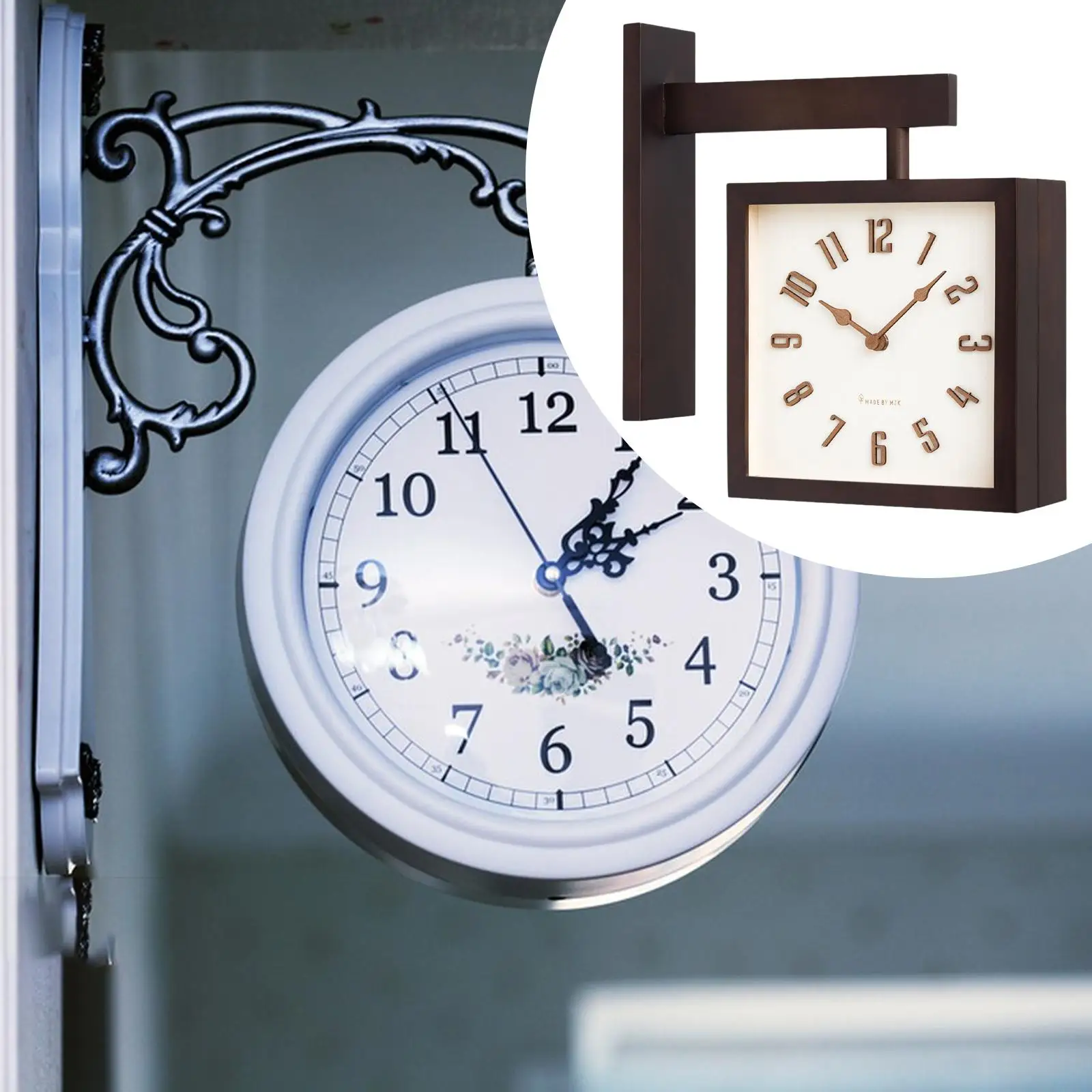 

Деревянные угловые настенные часы: минималистичные, бесшумные, с круглым циферблатом, классические винтажные часы для столовой, отеля, подарка на новоселье