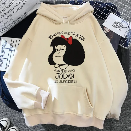 Imagen 2 del producto Mafalda sudadera con capucha con estampado gráfico divertido juvenil adolescente chándales athleisure harajuku