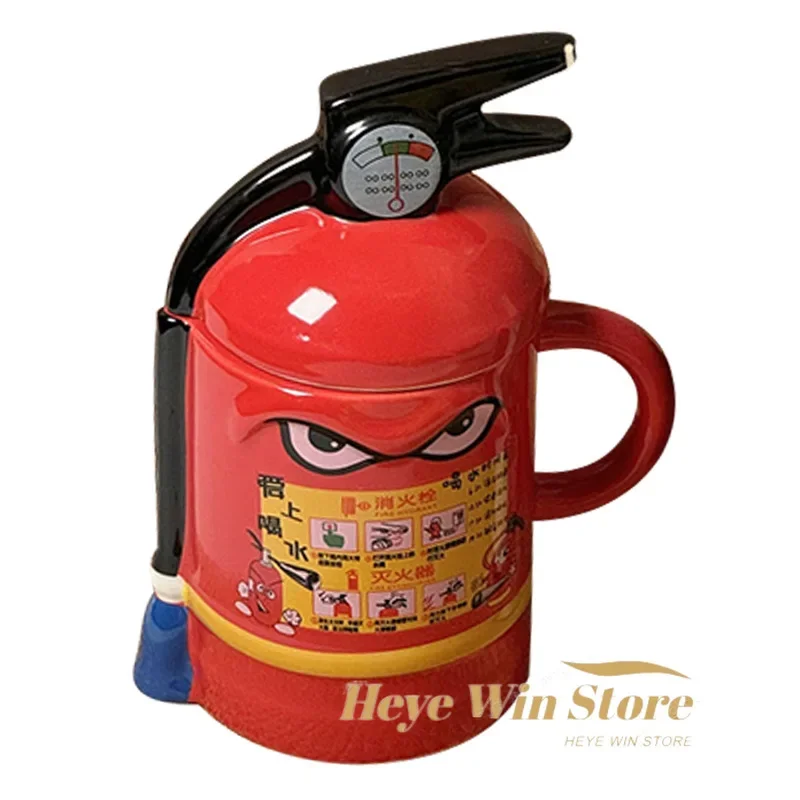 

Cup, Fire Extinguisher Ceramic Cup, Creative and Trendy Mug, Cute and Funny Water Cup for Birthday Gift