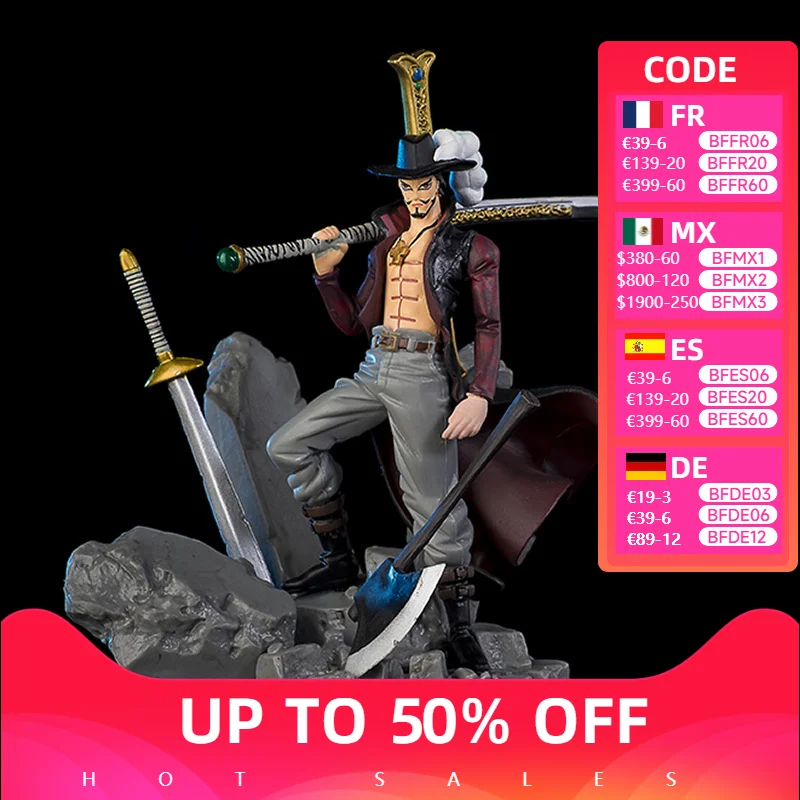 

ONE PIECE 17CM Figures Eagle eye Dracule Mihawk Anime Figure Top War PVC Action Figure Model Toys Ornaments Doll Fans Gifts