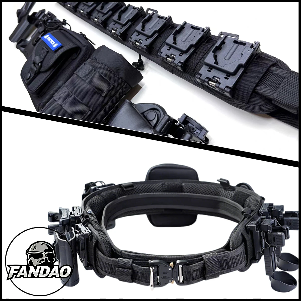 

Tactical Molle Quick Detach Belt Set 8/12-Piece Quick Release Holster & Plastic Steel Sheath for Outdoor Military Hunting Gear