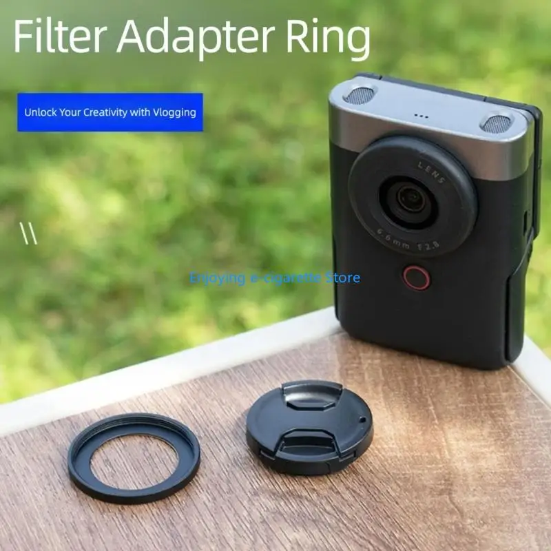 Kompakter Kamerafilter-Montagekragen für 37-mm-Adapter-Kit mit Objektivdeckel und Haltegurt, einfach zu tragen Y4QF – Detail 5
