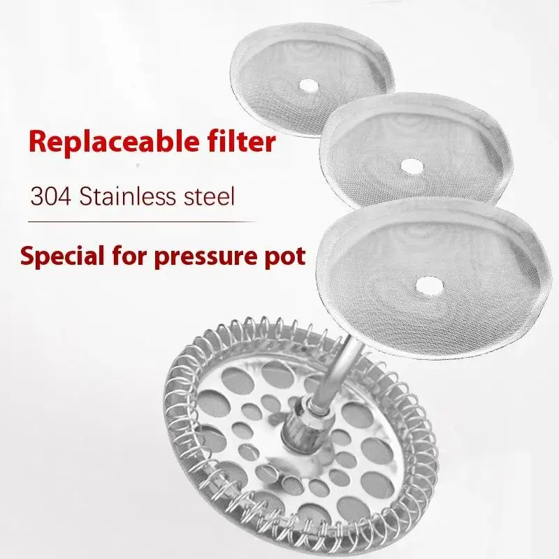 3Pcs French Press Filters Mesh Filter Replacement For 350 800 1000ML For Espresso Machine Coffee Pot Filter Mesh Coffeeware