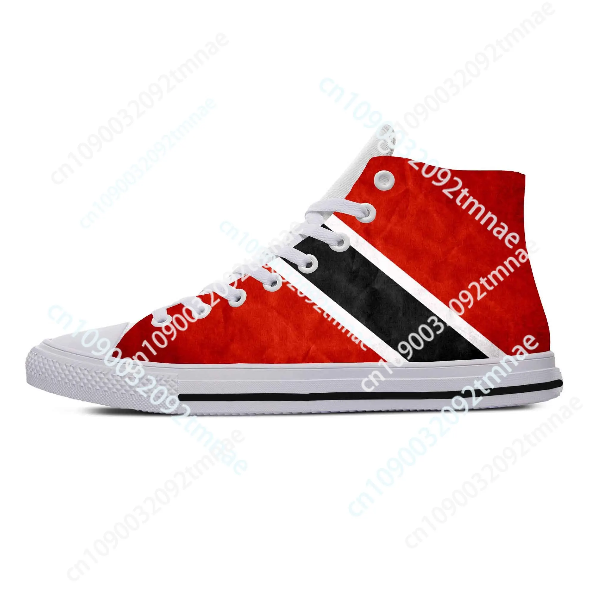 Trinidad and Tobago Flag Patriotic Pride Fashion Casual Cloth Shoes High Top Comfortable Breathable Custom  Men Women Sneakers