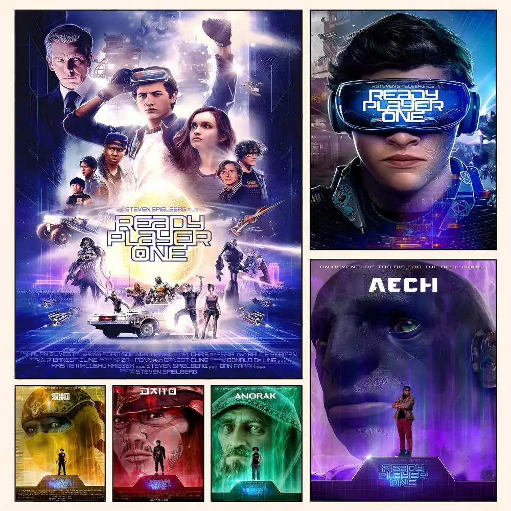 Ready Player One Remakes Movie Poster Waterproof HD Modern Peel And Stick Wall Decor Living Room Dorm Garage