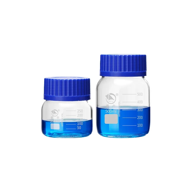 GL80 Wide Mouth Blue Cap Bottle Neutral Material Reagent Bottle 250ml 500ml 1000ml