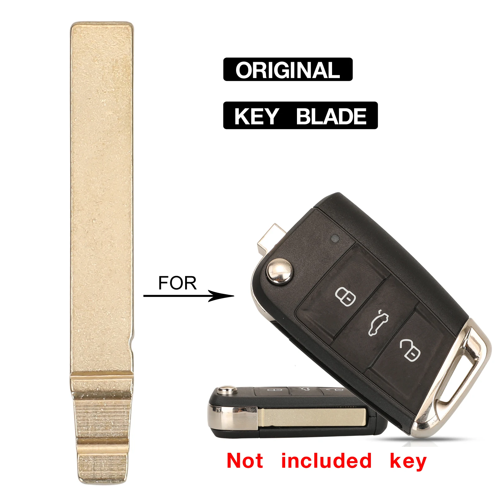 Jingyuqin HU162T Key Blank Flip รถสำหรับ Volkswagen VW T-Cross POLO SKODA GOLF SEAT T เดิม keyless