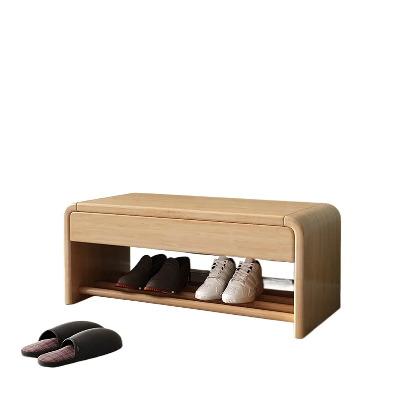 Banco para Zapatos para la Entrada del Hogar, Taburete de Madera con Cajón de Almacenamiento, Banco Largo para Zapatos, Compatible con IKEA, MUJI, ZARA HOME