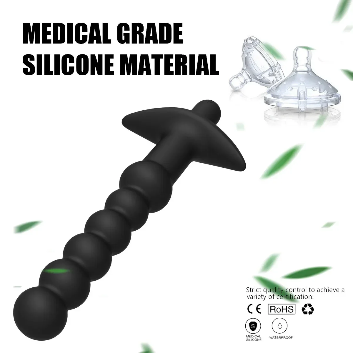 Silicone 10 Speeds Anal Plug Prostate Massager Vibrator Butt Plugs 6 Beads Sex Toys for Woman Couple Men Adult Product Sex Shop - Image 3