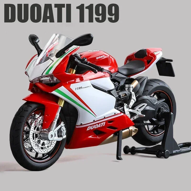 1:12 Ducati 1199 Panigale S سبيكة يموت يلقي نموذج دراجة نارية لعبة مجموعة السيارة الحلي الأساسية