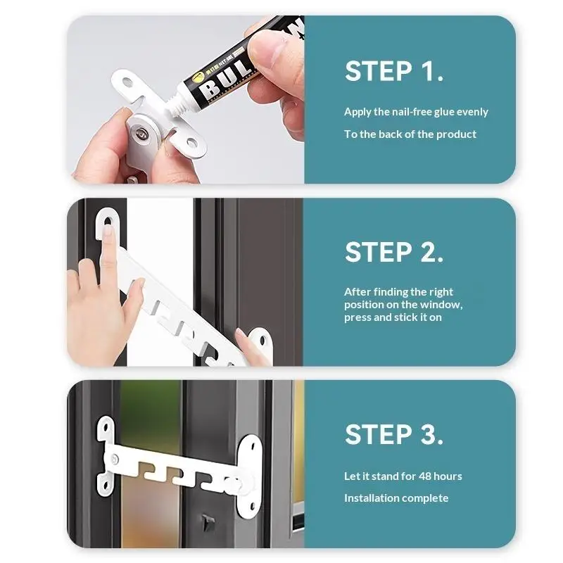 1pc Adjustable Window Stopper Lock Limiter Latch Wind Brace Stay Position Stopper Casement Window Sash Blocking Lock