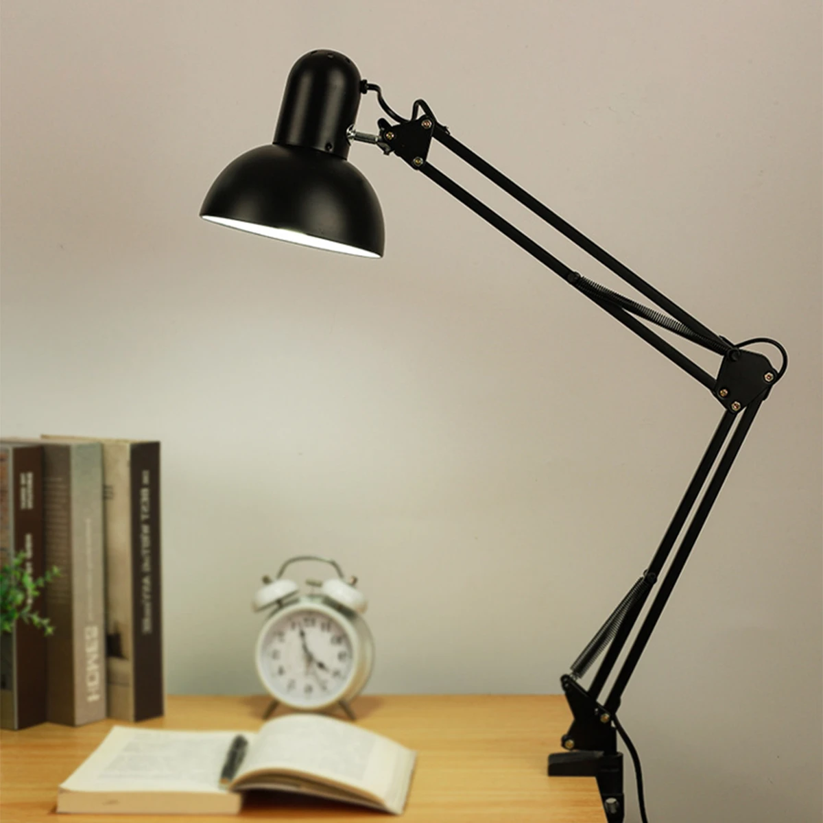 Swing Arm with Clamp Office Working Architect LED Study Table Study Light Folding Clip Desk Lamp for Desktop Reading Room