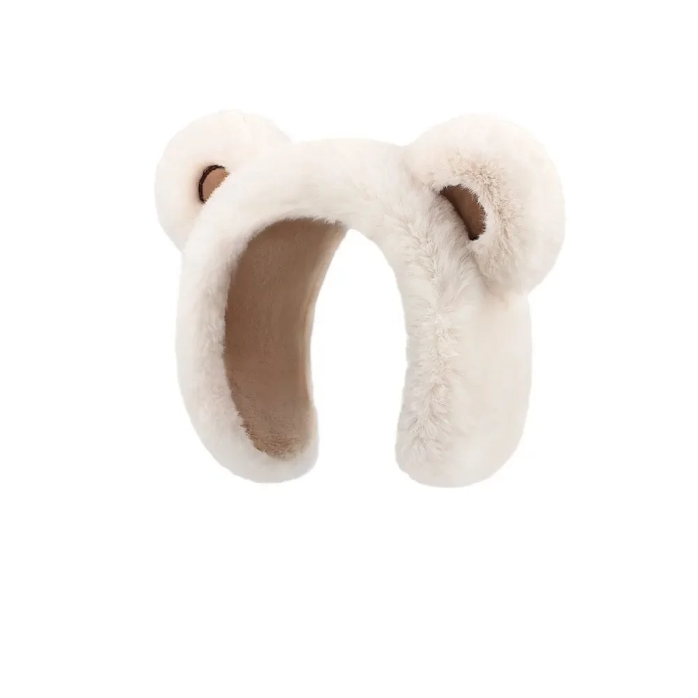 Earmuffs dobráveis de pele sintética para mulheres e meninas, aquecedores de ouvido, quentes e bonitos, ao ar livre, inverno