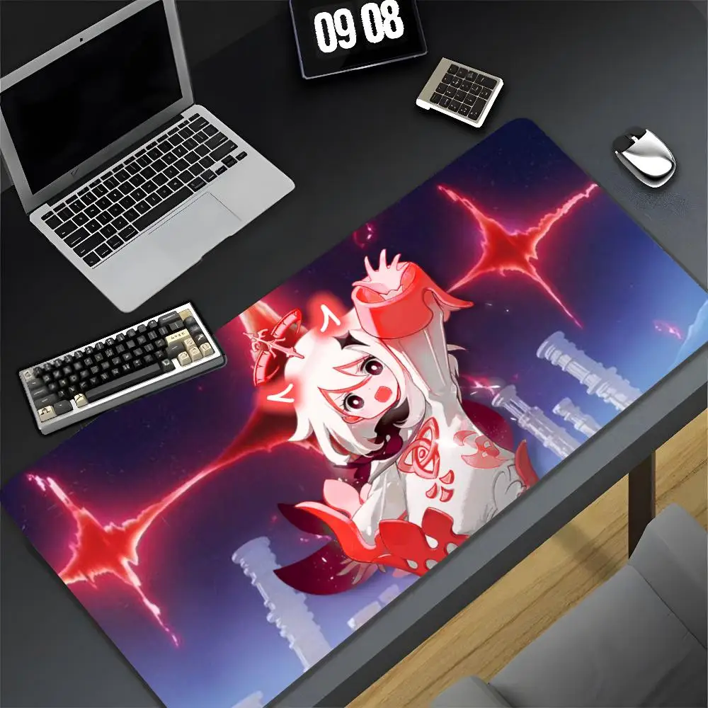 Paimon Qiqi Raiden Shogun Mouse Pad Cartoon Lockedge Large Gaming Pad Computer Gamer Keyboard Mouse Mat Desk Mousepad