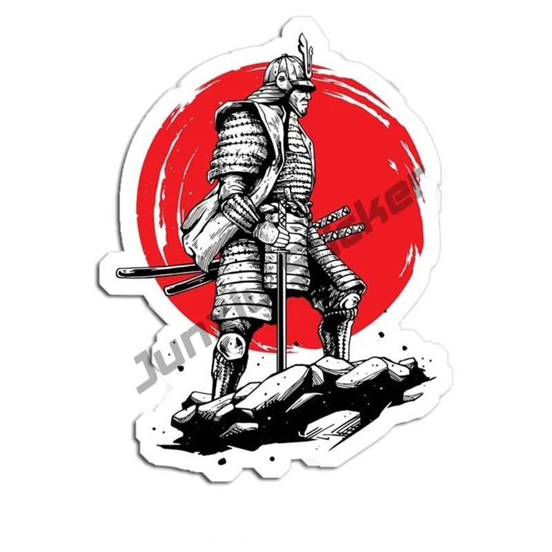 N522# For Japanese Culture Samurai Car Stickers Demon Mask Car Styling Personality Decals Suitable Car Accessories