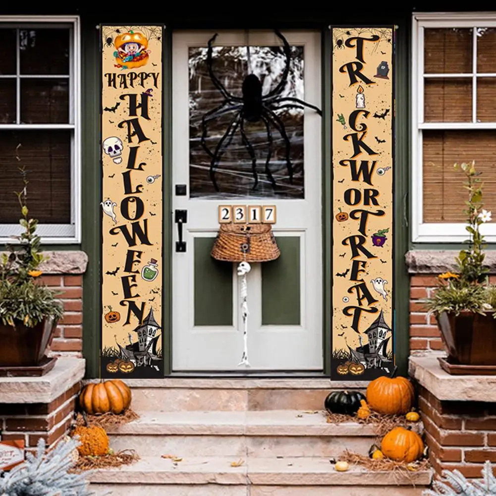 

Spooky Halloween Background Spooky Decorations Spooky Halloween Decorations Haunted House Pumpkin Pattern Door Banners for A