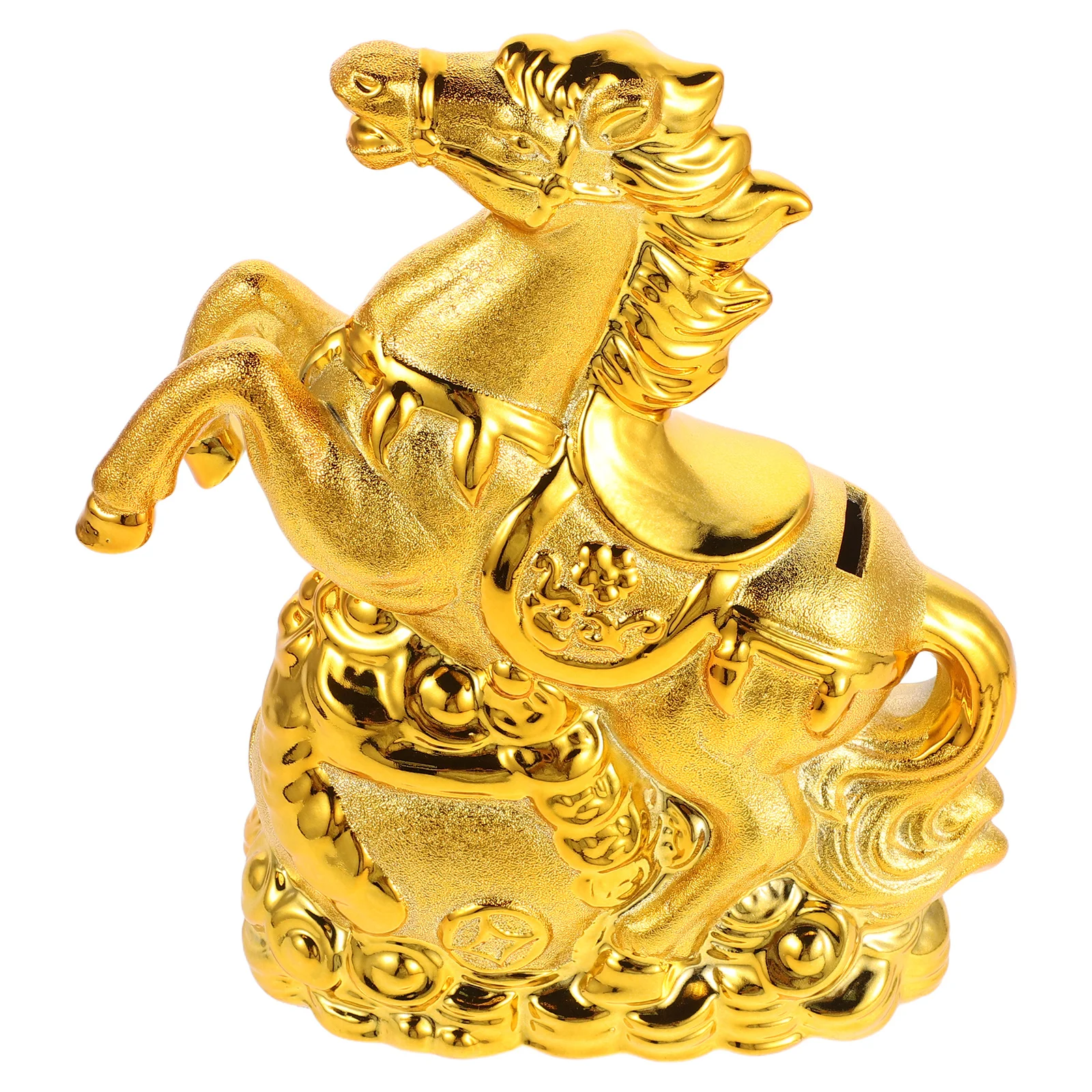 

Horse Zodiac Coin Bank Ceramic Hand-Painted Horse-Shaped Piggy Bank Creative Animal Design Savings Box Home Decoration