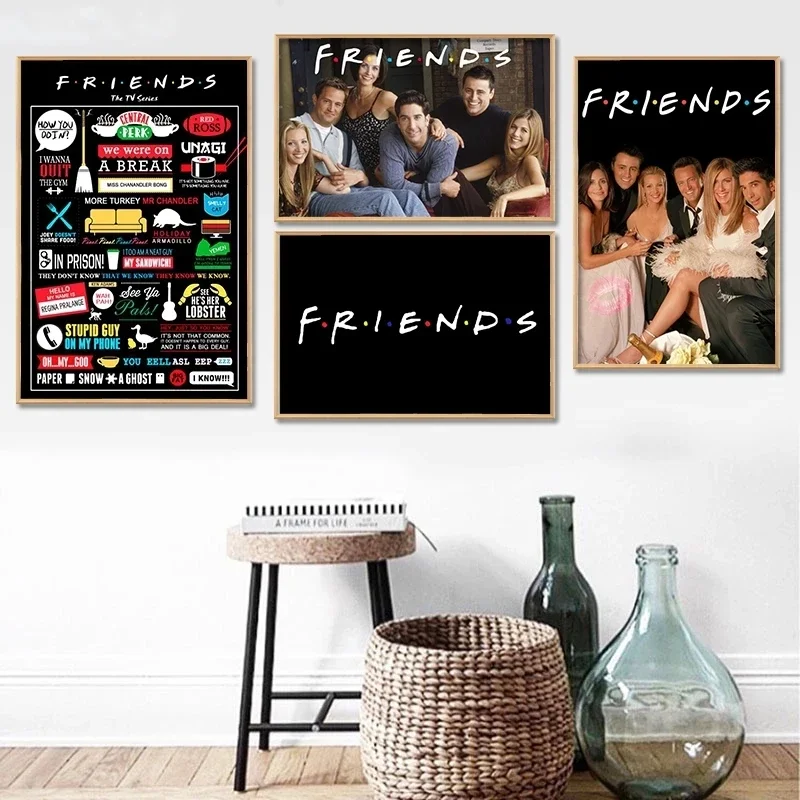 Canvas Painting Print Classic Friends TV Show Posters Fun Friends Wall Art Central Perk Picture Living Room Decor Cuadros