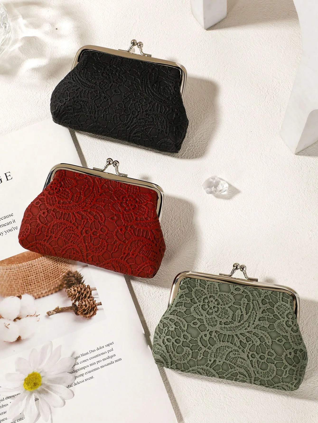 

1pc Flower Printed PU With Buckle Closure For Daily Use Ideal For Storing S Paper Bank Cards And ID Cards For Women Wallet Mini Wallet Purse Wallet Coin Wallet