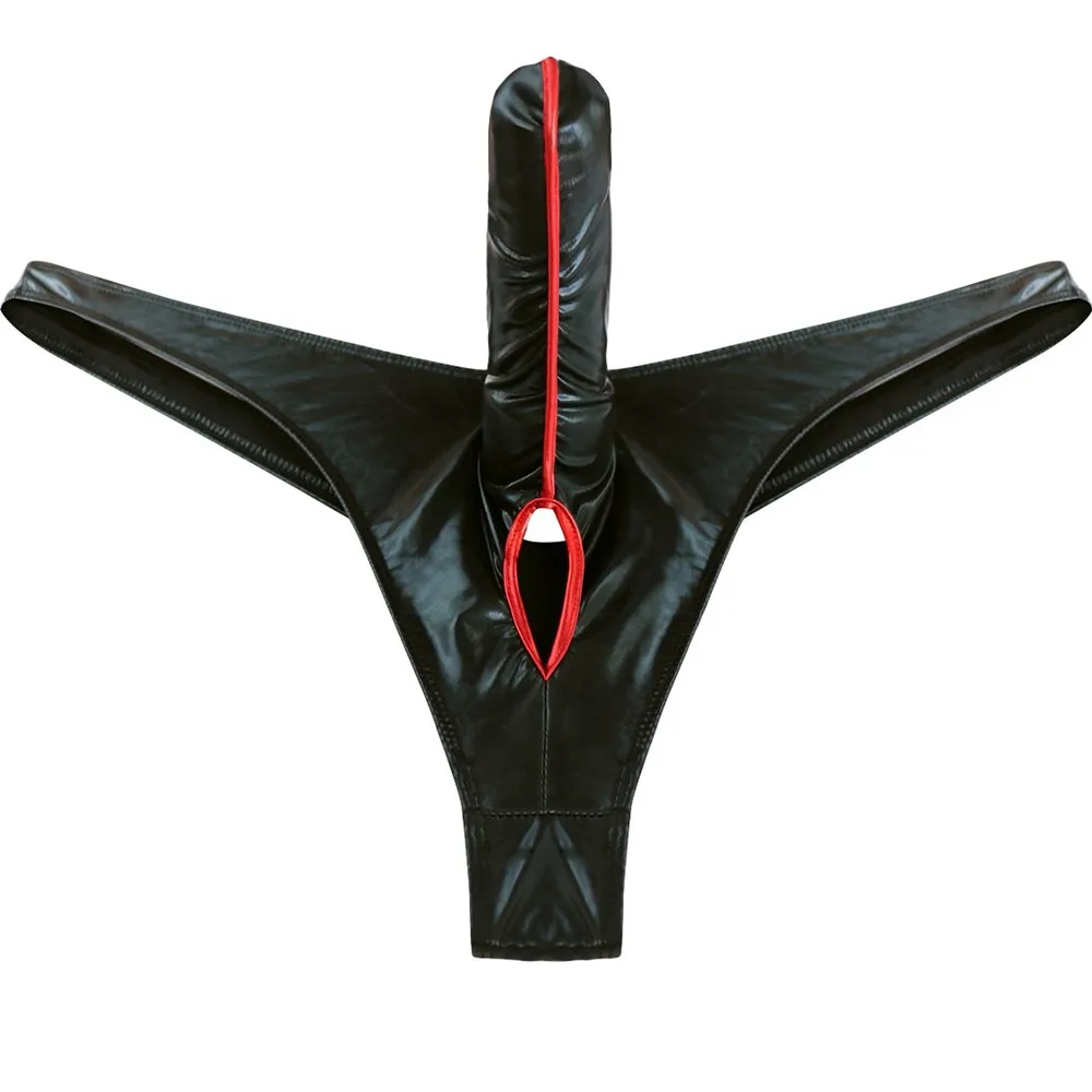 Mens Sexy Lingerie Ball Hole Thong Gay Sissy Pouch Underwear For Hot Man Boxer Closed Sheath Erotic Brief Summer Men's Panties