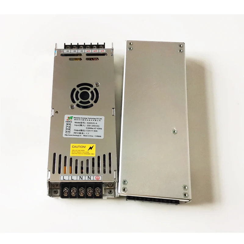 Ultra-thin Special Switching AC 220V to Output 5V 60A 300W Genergy Power Supply N300V5-A For LED Display