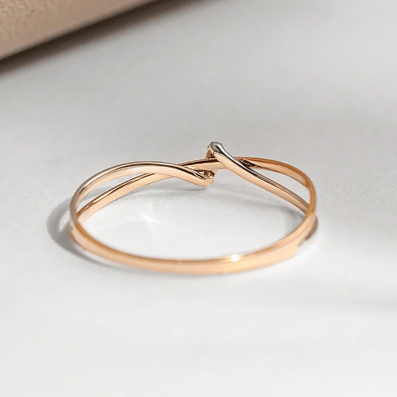 CAOSHI Simple Designed Rings for Women Charming Cubic Zirconia Rose Gold Color Aesthetic Wedding Engagement  Accessories Jewelry