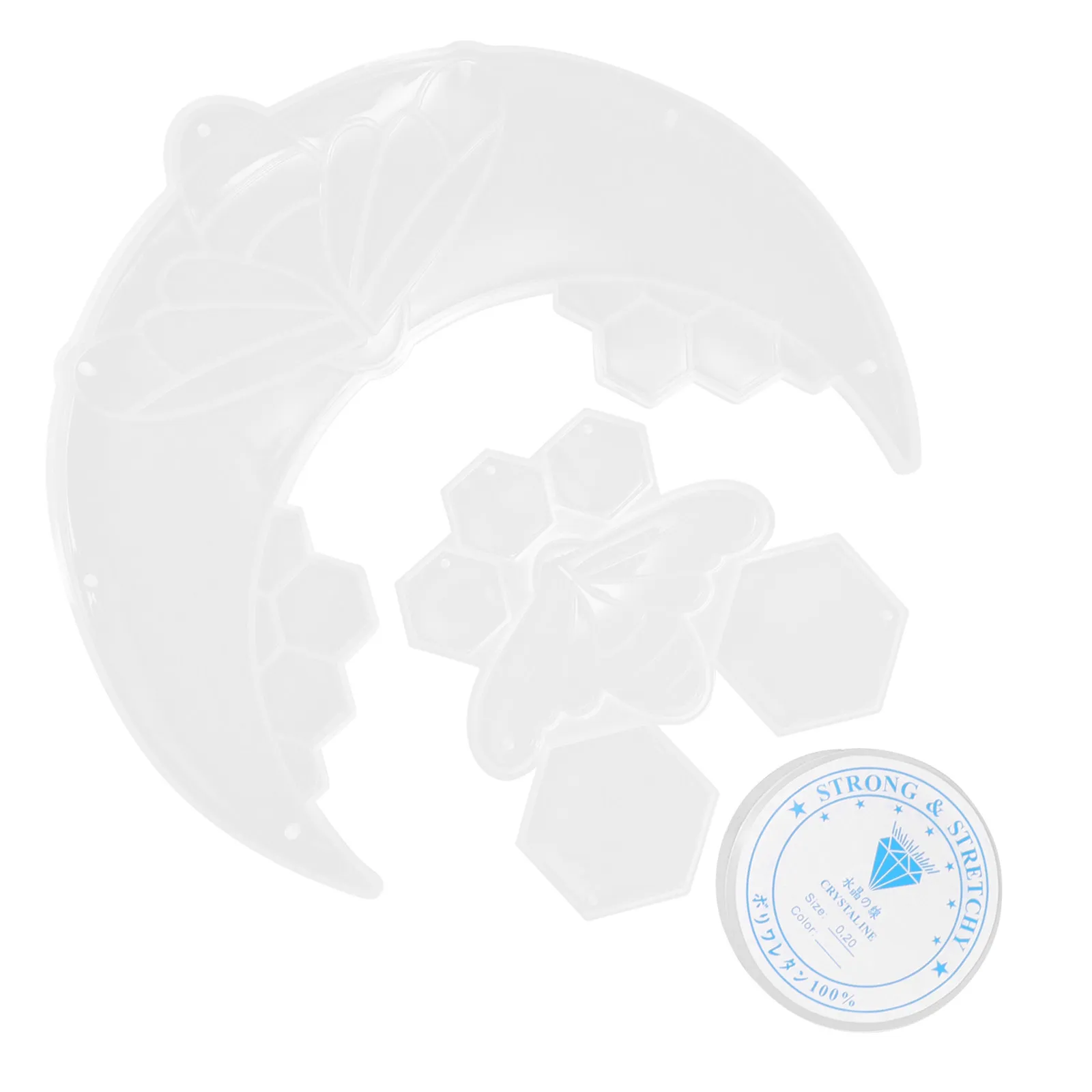 

Набор из 1 силиконовой формы для подвесок в виде луны и пчелы, инструмент для изготовления изделий из смолы, легко извлекаемые, безопасные, гибкие формы для эпоксидной смолы для ювелирного искусства и рукоделия