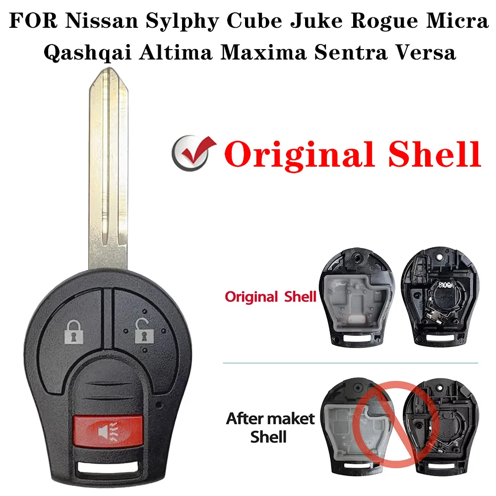 Para Nissan Sylphy Cube Juke Rogue Micra Qashqai Altima Maxima Sentra Versa carcasa para llave remota Original