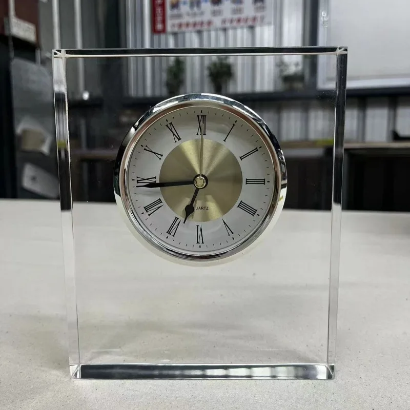 Retro Table Clocks Creative Transparent Desk Clocks Luxury Living Room Desktop Clock Interior Minimalist Home Decorative Clock
