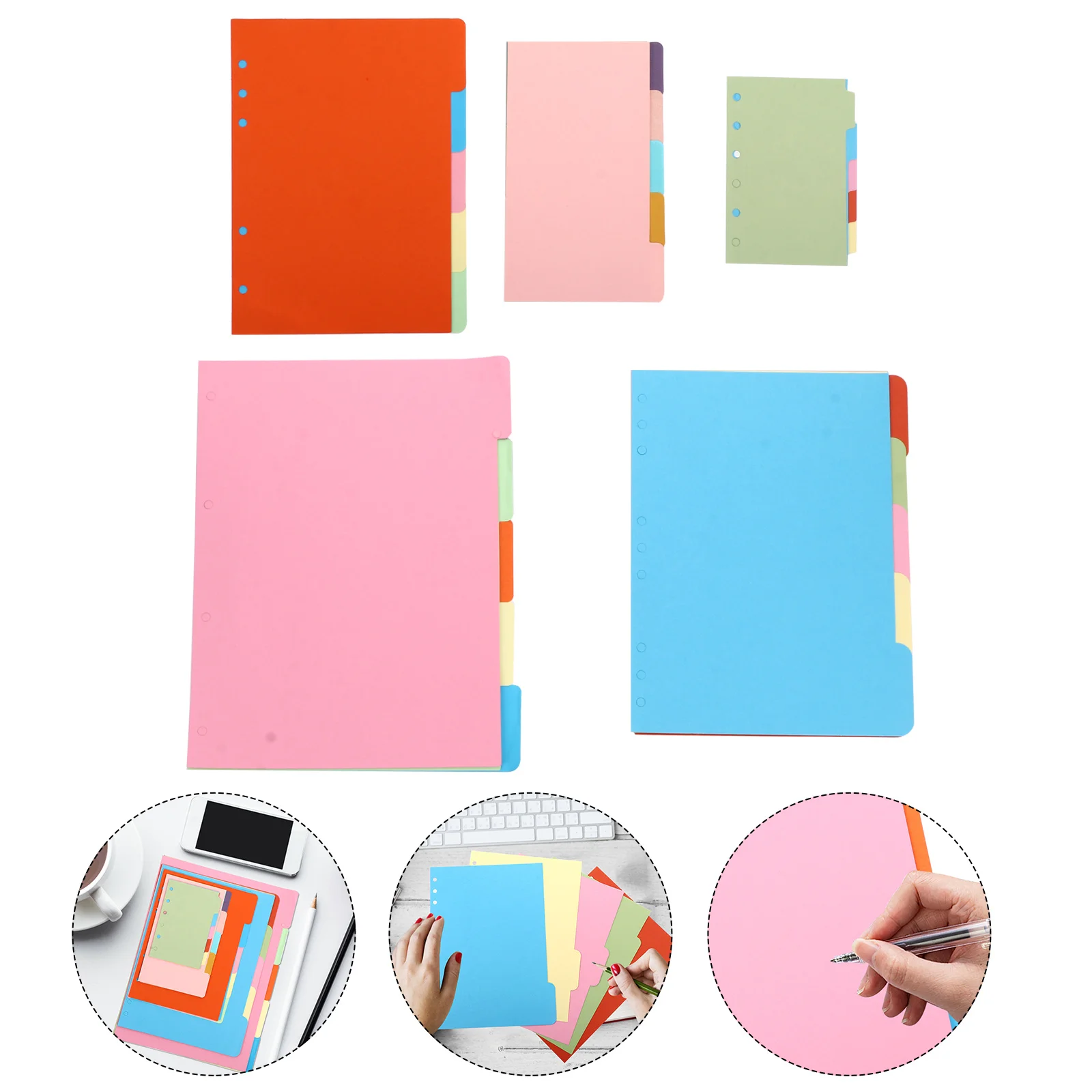 5Sets Notebook Loose Leaf Paper Replacement Color Smooth Surface Practical Planner Papers for Study Office School