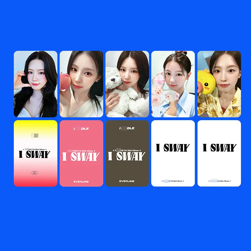 5Pcs/Set (G)I-DLE Idol Girl New Album I SWAY Series HD Printd Photocards ShuHua MiYeon Minnie SoYeon YuQi Lomo Cards Fans Gift