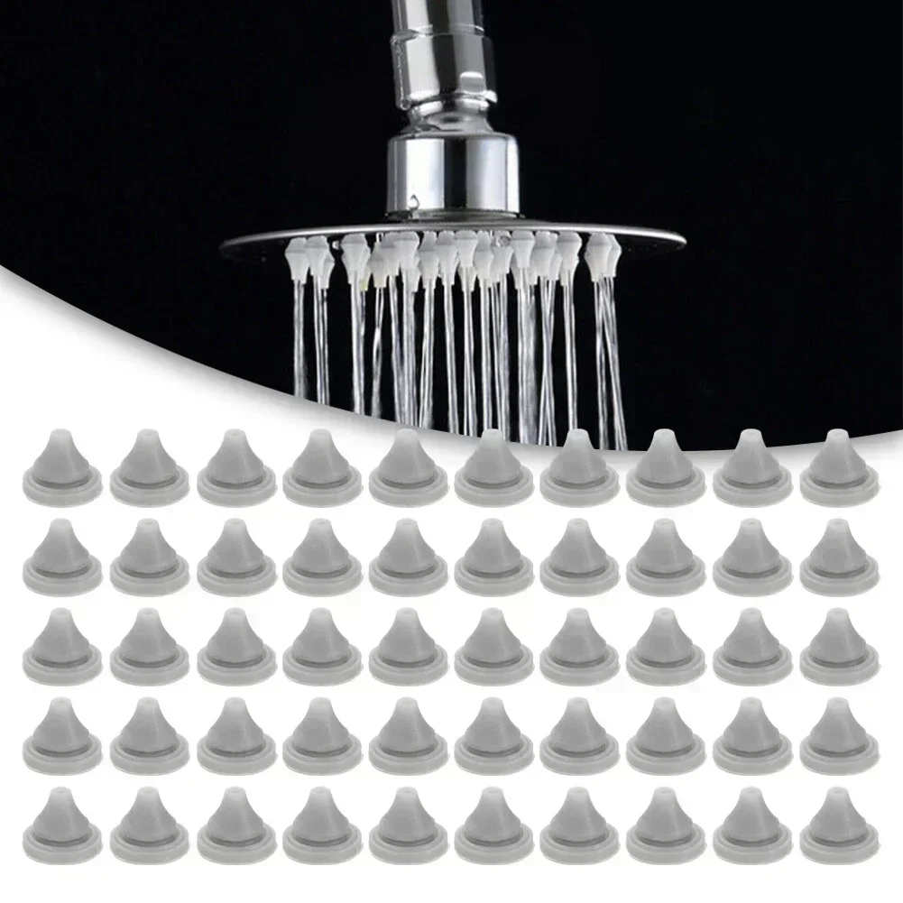 

50pcs Shower Head Silicone Nozzles Replacement Part Spray Silicone Water Spray Nozzles Bathroom Shower Head Supplies