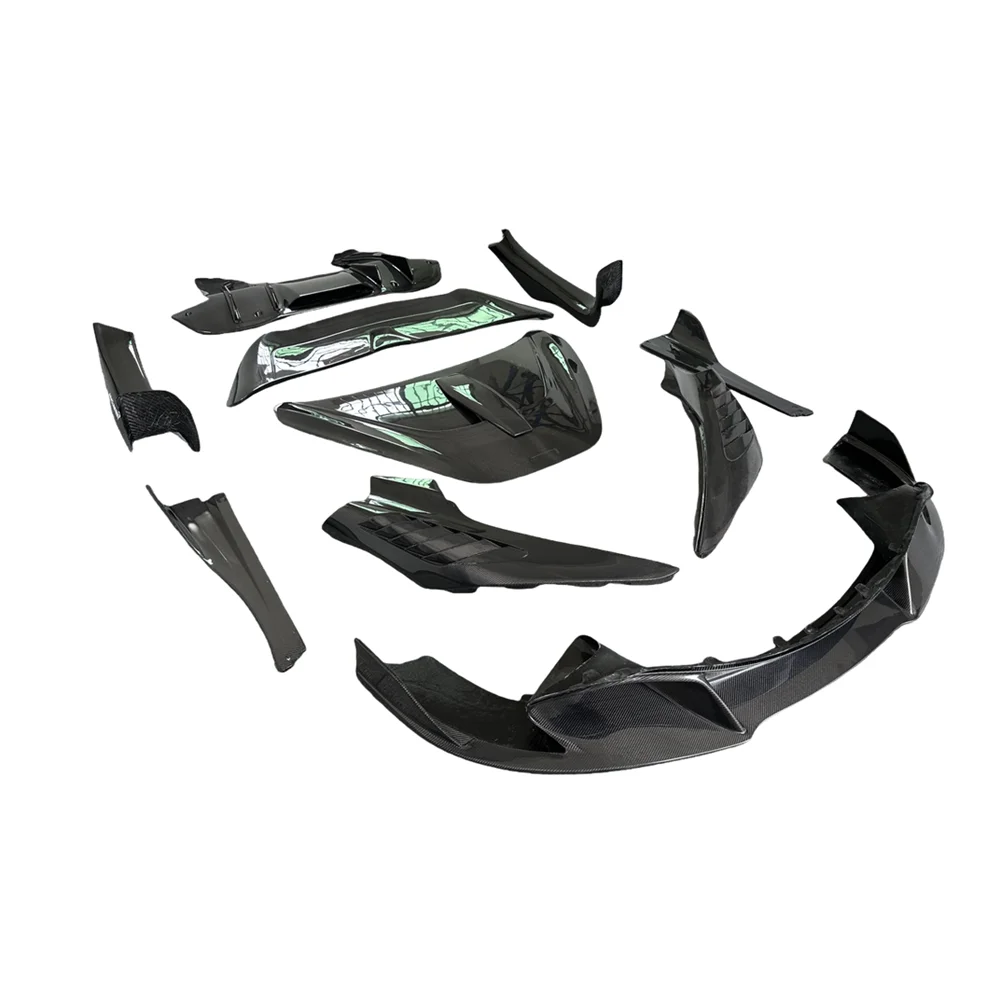 

For McLaren 720s Spider Body Kit V Style Carbon Fibre Car Bumper Diffuser Side Skirt Front Lip Fender Hood Body Kit