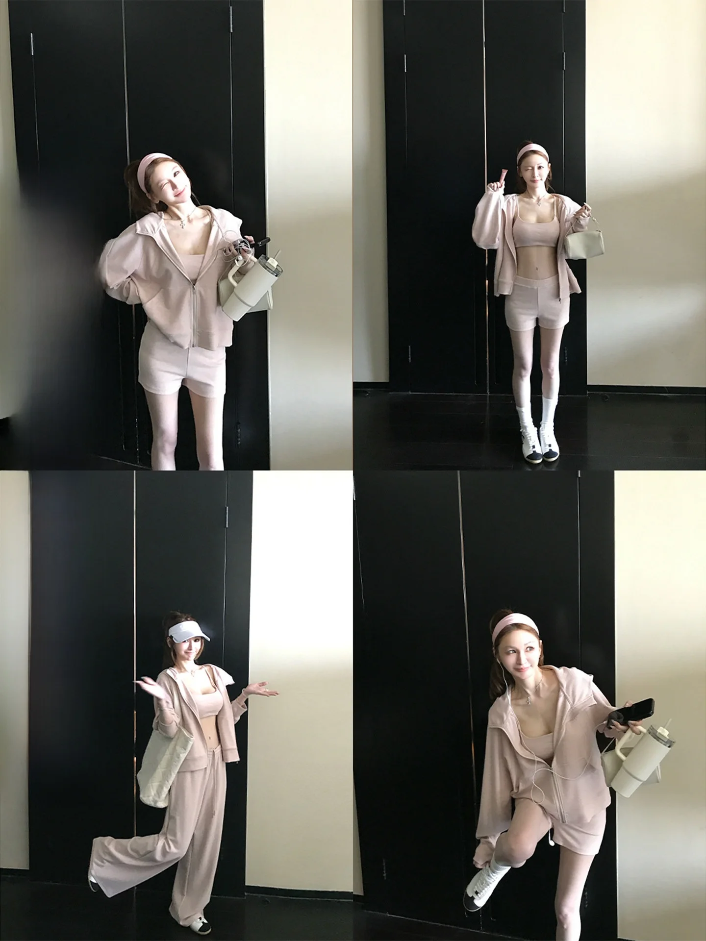 

Ultra-Soft Sporty Sweatshirt Set New Colors Slimming Paper Thin Person High Waist Long Pants Breathable Polyester Blend Casua...